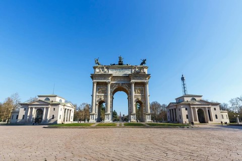 Arco Della Pace Milano Peace Arch Triumphal Gate Travel City in Milan