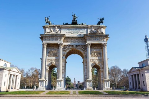Arco Della Pace Milano Peace Arch Triumphal Gate Travel City in Milan