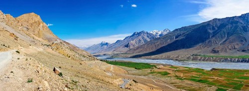 Panorama of Ki Monastery and Spiti Valley