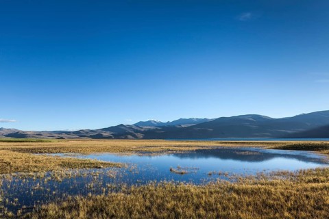 Tso Moriri lake in Himalayas