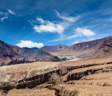 View of Himalayas near Kardung La pass. Ladakh