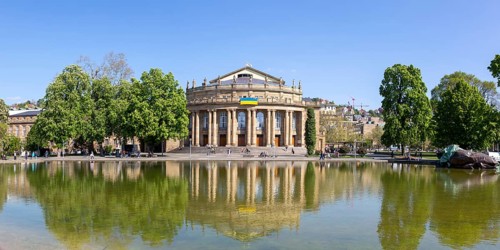 Staatstheater Theater am Eckensee Panorama Architecture Travel in Germany in Stuttgart