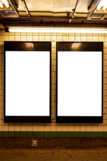 Mock up billboards metro station 1