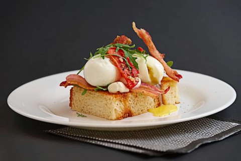 Breakfast of soft-boiled egg