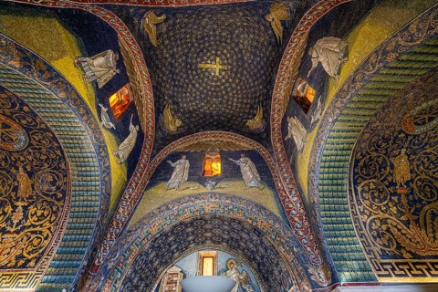 Beautiful mosaics in the Basilica di San Vitale