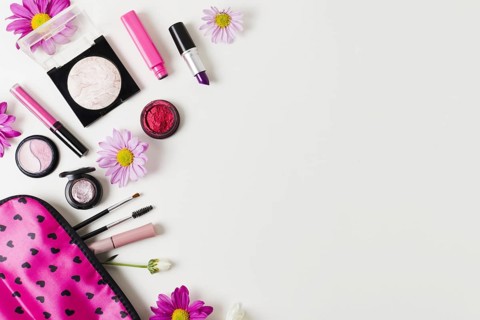 Girly cosmetics makeup case