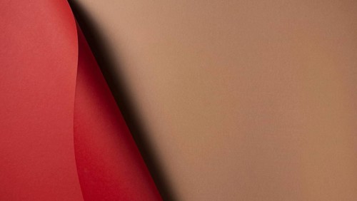 Wavy red paper copy space brown paper. Resolution and high quality beautiful photo