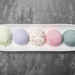 Top view different types ice cream. Resolution and high quality beautiful photo
