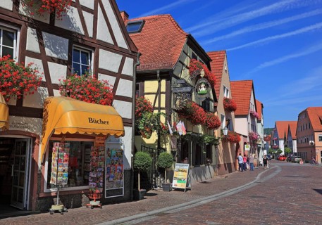 Row of houses in the town centre