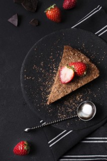 Top view chocolate cake ready be served. Resolution and high quality beautiful photo