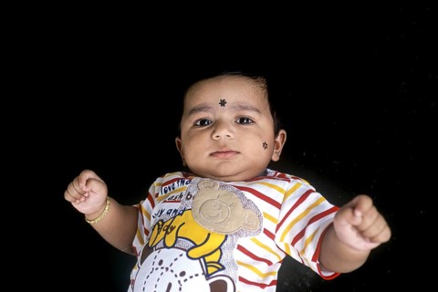 A south Indian 3 months old baby boy Ashwin at Coimbatore
