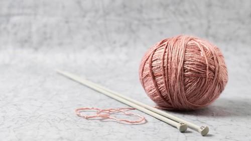 Knitting wool needles