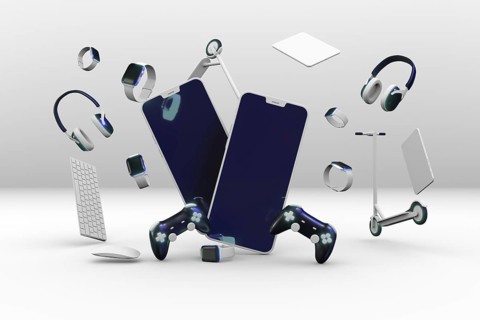 Cyber monday shopping with smartphone