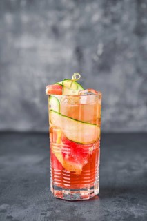 Variation of alcoholic cocktail with vodka