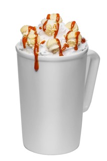 Coffee cocktail with whipped cream
