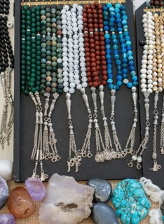 Set of praying beads of various colors and semi precious stones