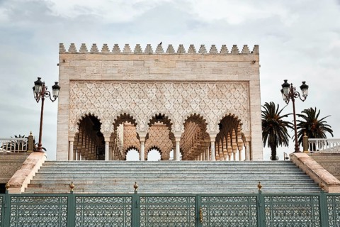 Exterior staircase at the mausoleum