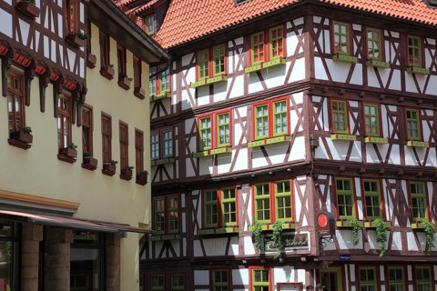 Half-timbered houses in the old town