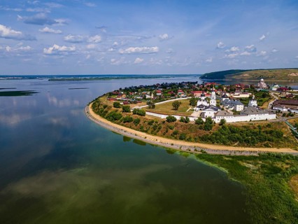 Aerial of the Unesco site Sviyazhsk