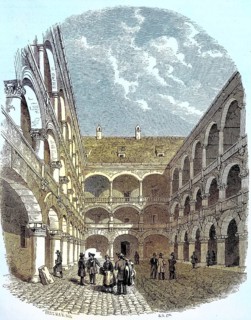 Inner courtyard of the Bavarian Main Mint in Munich around 1880