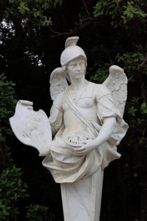 Statues and busts in the castle park