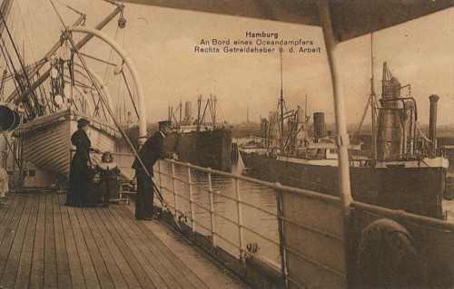 On board an ocean liner