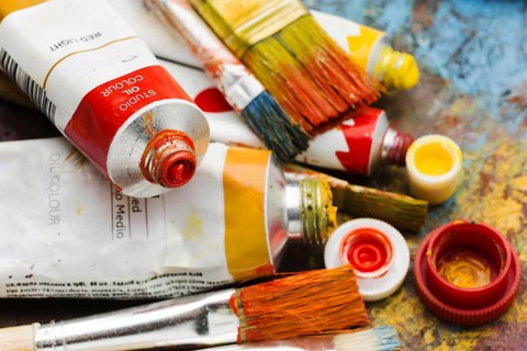 Various colours sizes paint. Resolution and high quality beautiful photo