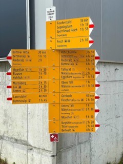 Hiking signpost