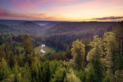 View from the Ellbachseeblick viewing platform