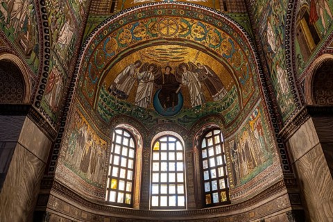 Beautiful mosaics in the Basilica di San Vitale