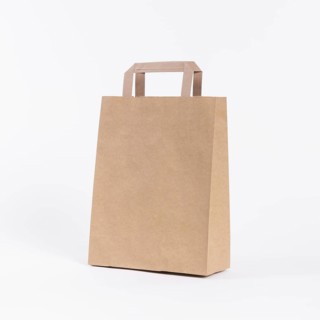 Paper carrier bag shopping white background
