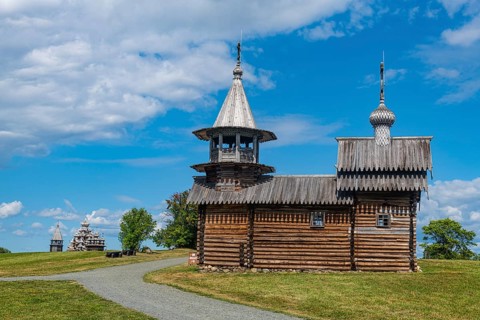 Little church on a field
