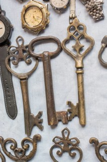 Retro styled color decorativel key made of metal