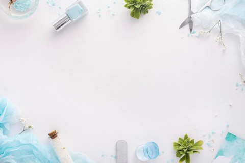 Nail care elements arrangement with copy space 1