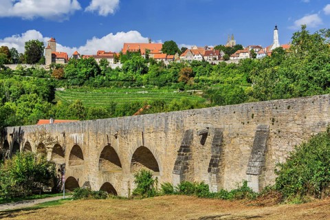 Old Tauber Bridge with Old Town Panorama