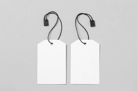 White empty labels arrangement white background 1. Resolution and high quality beautiful photo