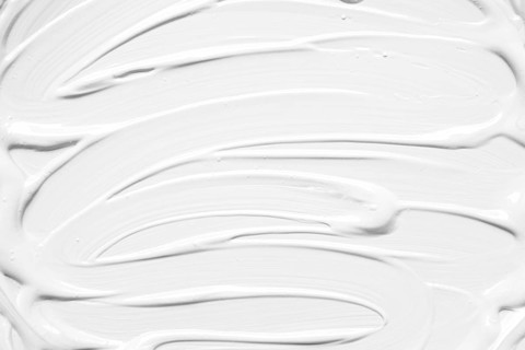 Clear white paint layered thickly