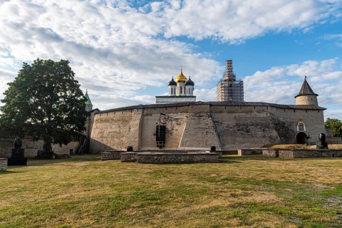 The kremlin of the Unesco site Pskov