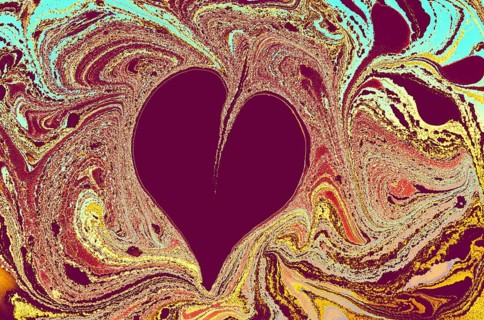 Ebru marbling handmade art