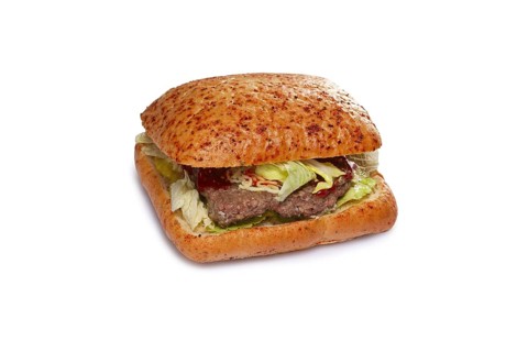 Layout for menu. Burger with beef