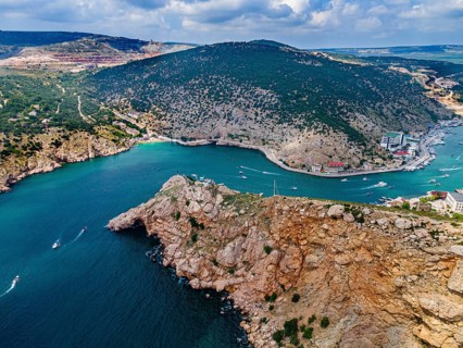 Aerial of the bay of Balaklava