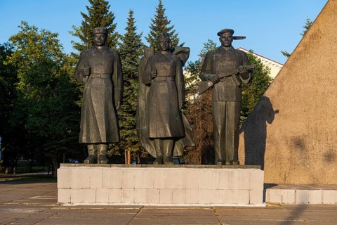 Fire monument on peace square