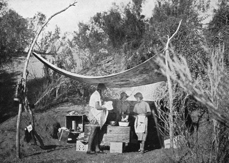 Cooking on an excursion of the German farmers