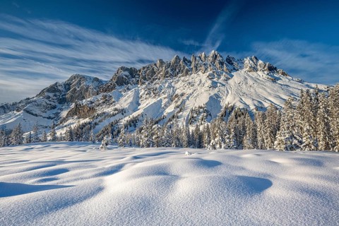 Mandlwand and Hochkoenig in winter
