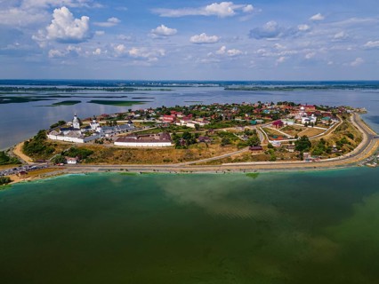 Aerial of the Unesco site Sviyazhsk