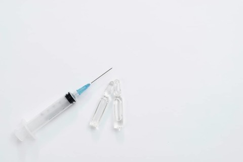 Syringe vial white background. Resolution and high quality beautiful photo