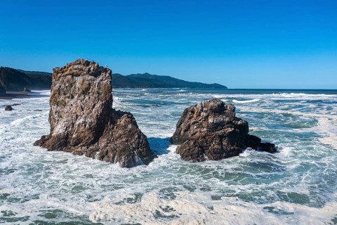 Aerial of a rocky outcrop