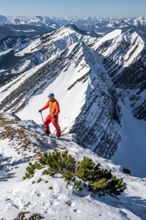 Ski tourers at the summit of Sonntagshorn