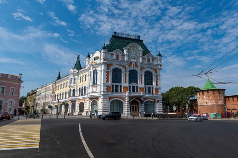 Historical houses in the pedestrian zone
