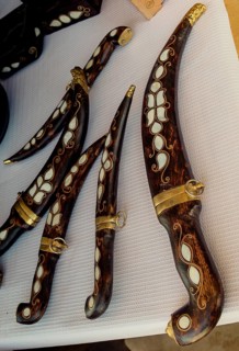 Ottoman Turkish style daggers with mother of pearl inlays
